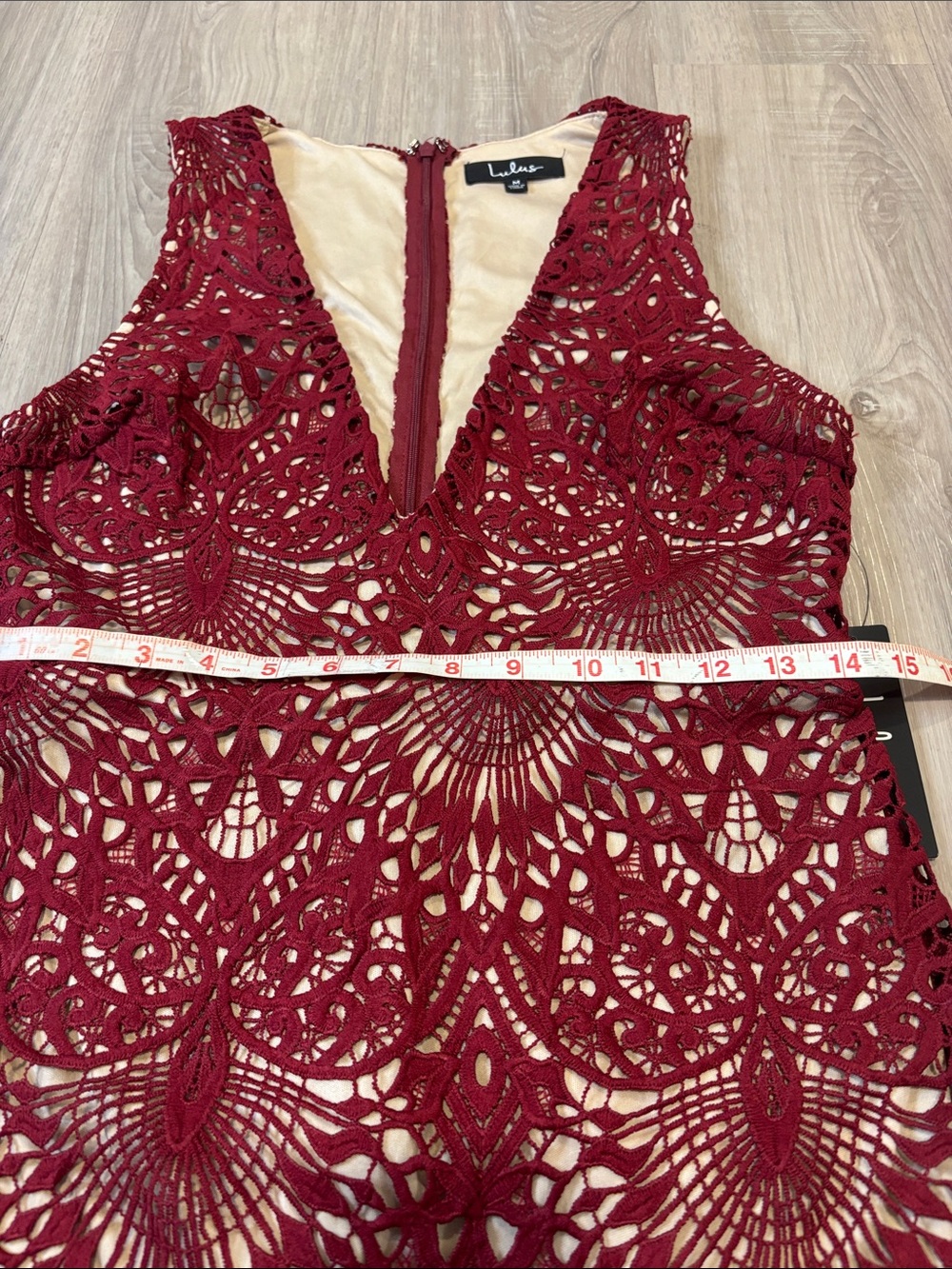 Lulus NWT Truly Beloved Burgundy Lace Bodycon Dress - Picture 14 of 15